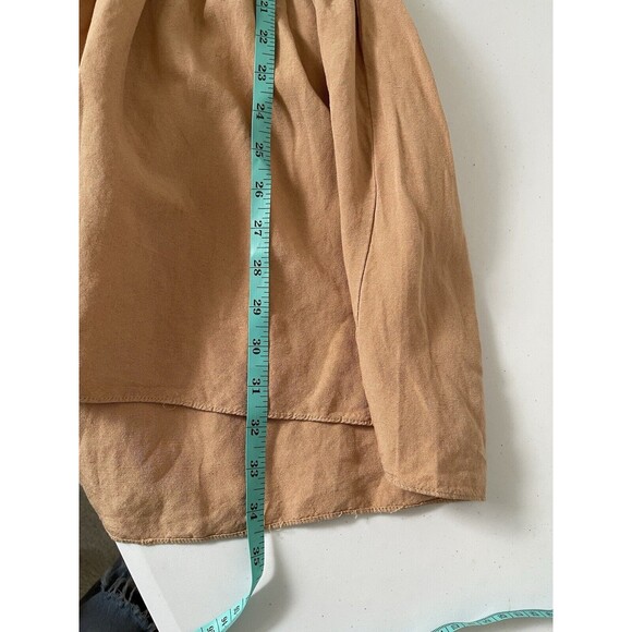 Zara Tan With black and white crochet detail hi-low Boho Dress size XS Tunic Top - Picture 7 of 10